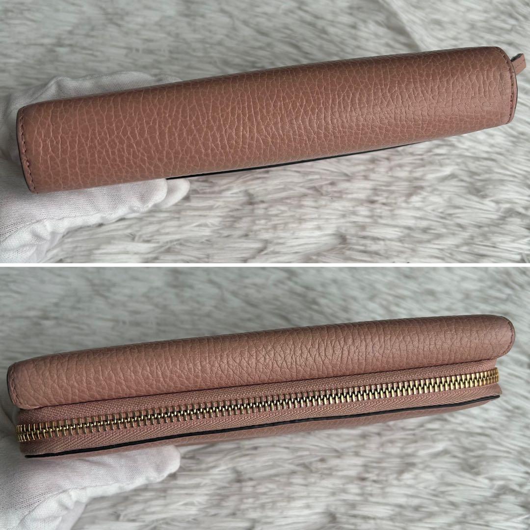 箱付き✨ GUCCI 長財布 コンチネンタルウォレット レザー ピンクベージュ