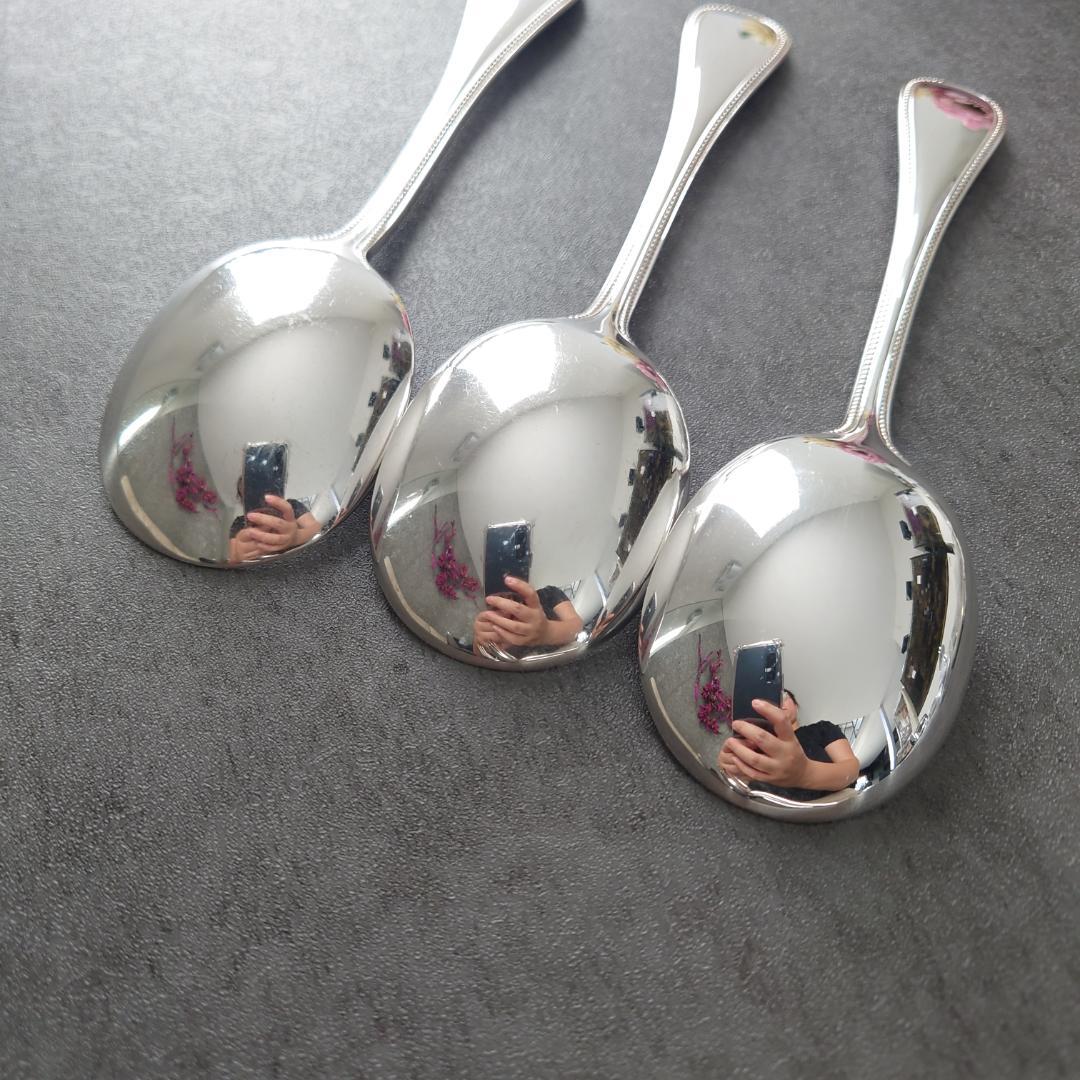 希少 美品 クリストフル パール コンソメスプーン 3点