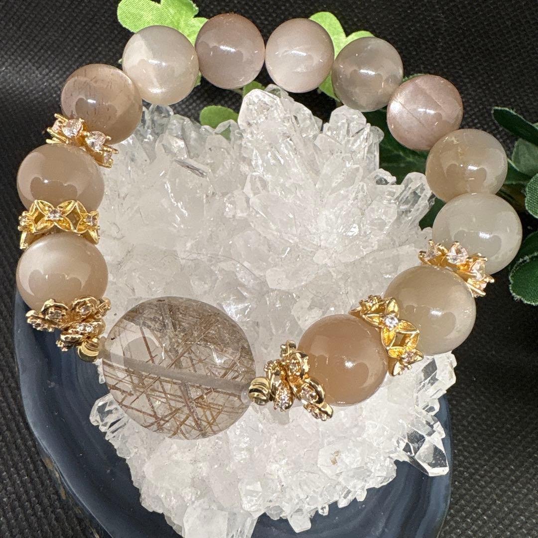 ＊るんるん様＊シルバールチル　ミックスムーンストーン　ブレスレット