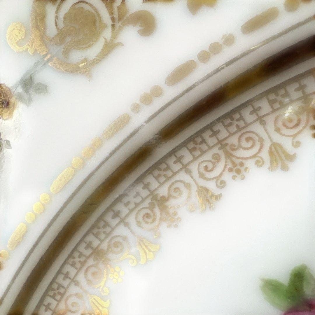 セーブル　SEVRES 金彩花柄プレート　24.8cm