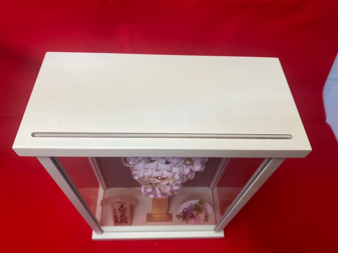 東京久月　つまみ細工額入　羽子板・壁掛け・間口約２４×奥行約１１×高さ約３３㎝