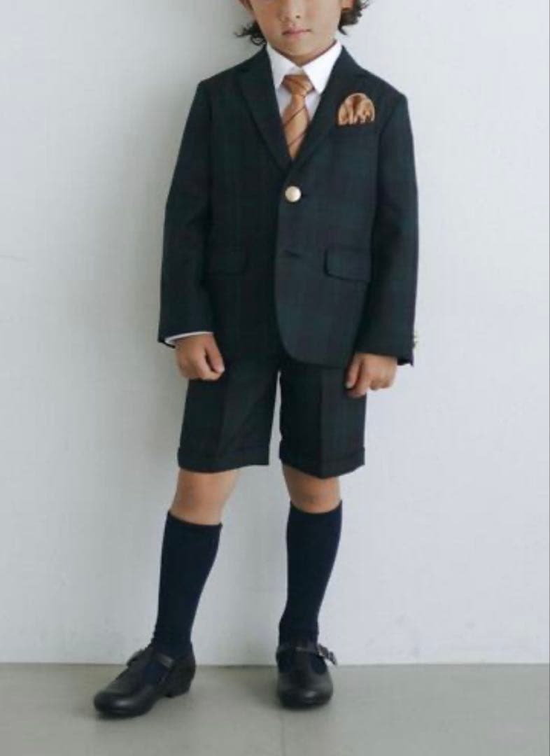 GREEN LABEL RELAXING ブラックウォッチ柄スーツ　120サイズ