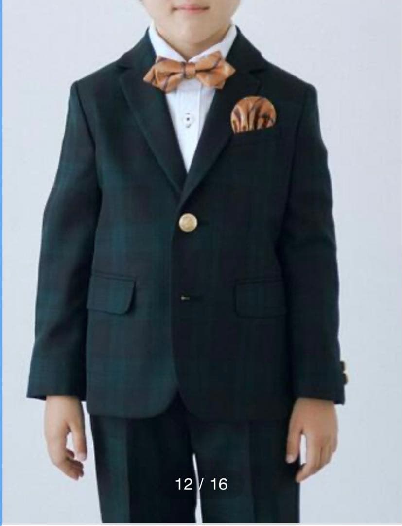 GREEN LABEL RELAXING ブラックウォッチ柄スーツ　120サイズ