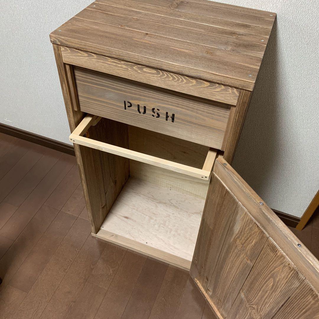 ダストボックス　アメリカン　お洒落ゴミ箱　分別ゴミ箱　木製