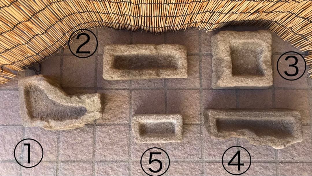 【石鉢・蹲・寄せ植え鉢・多肉植物鉢・コケ鉢・山野草鉢５個】オブジェ・庭石・置物