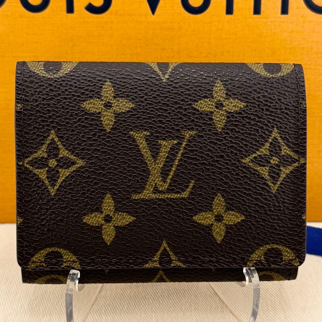 美品 ルイヴィトン アンヴェロップ カルト ドゥヴィジット モノグラム 名刺入れ