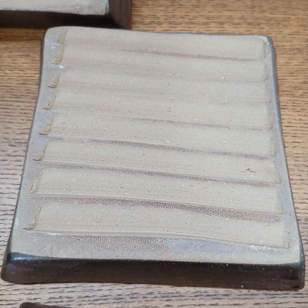 民芸 角皿 ５枚 海老 エビ 民藝 レトロ 銘々皿 お皿 焼き物