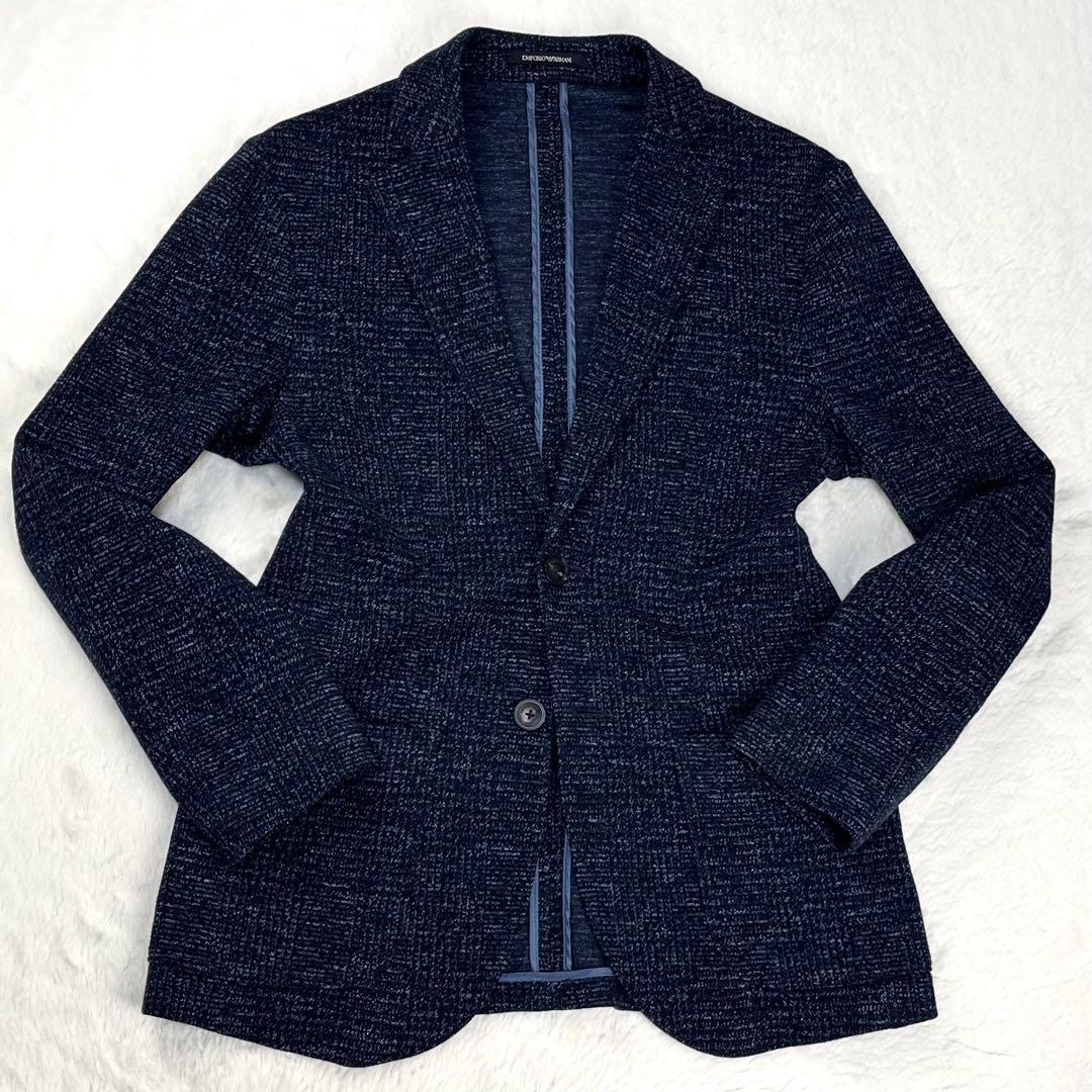 極希少 20AW エンポリオアルマーニ グレンチェック ウールジャージ スーツ