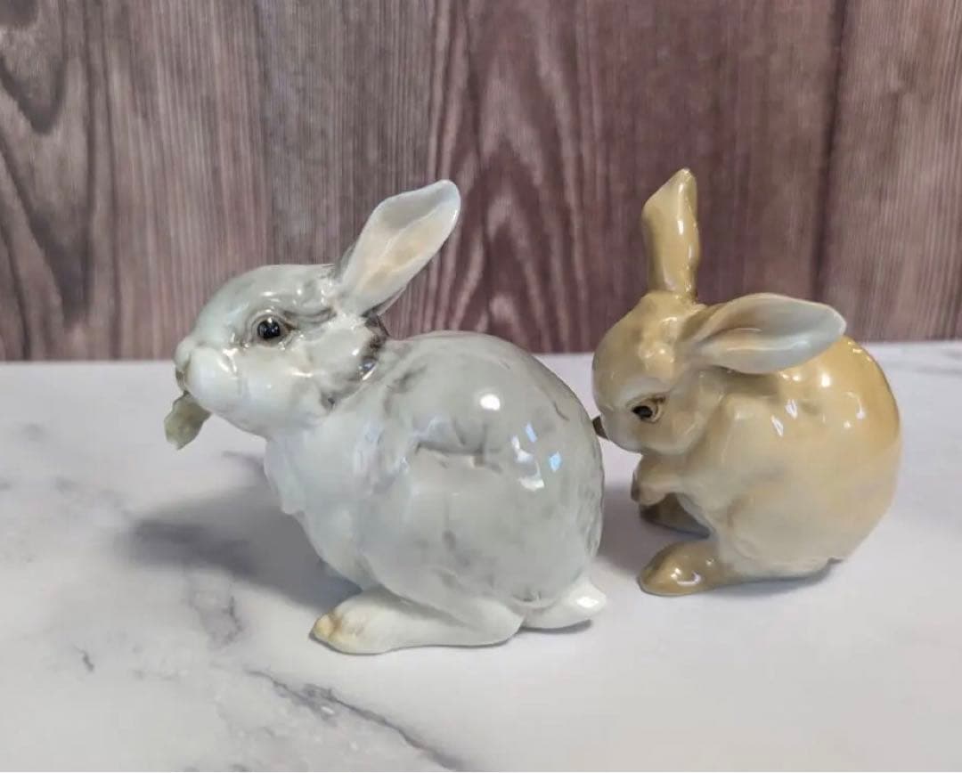 フッチェンロイター ヴィンテージ　うさぎの置物　2点セット