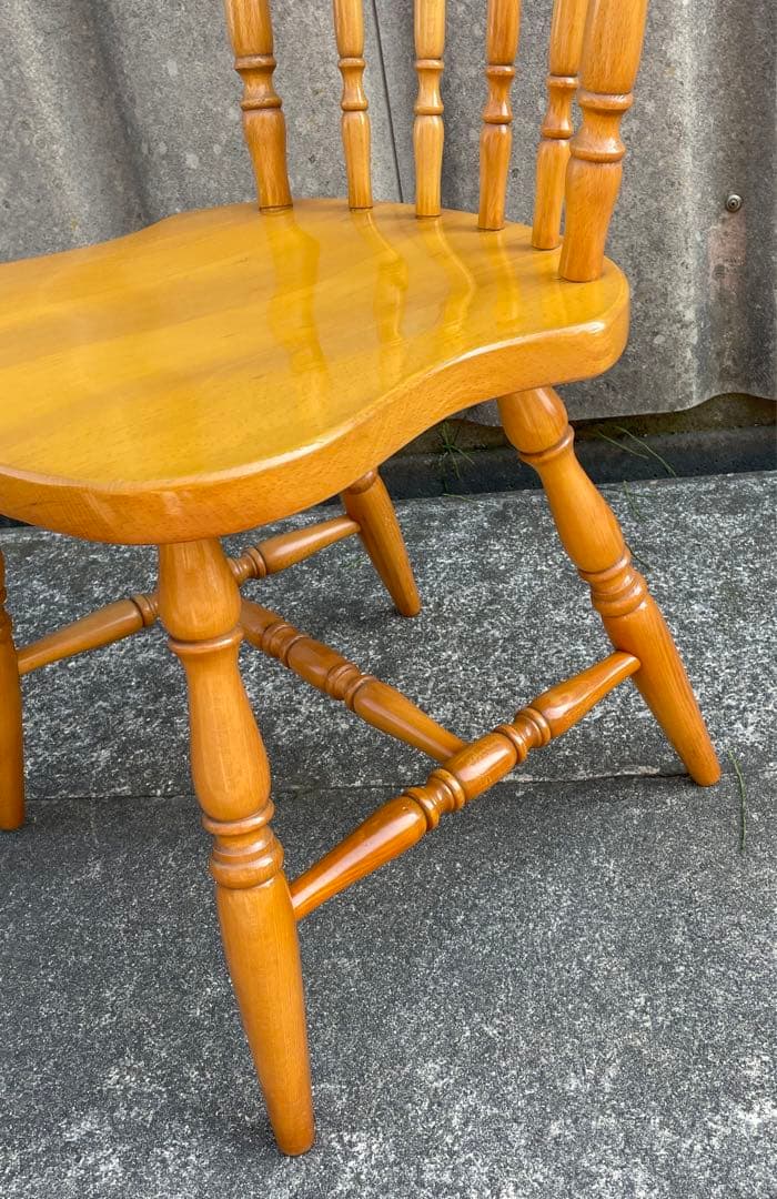 飛騨産業/HIDA/キツツキマーク/ダイニングチェア/ウィンザーチェア/椅子/③