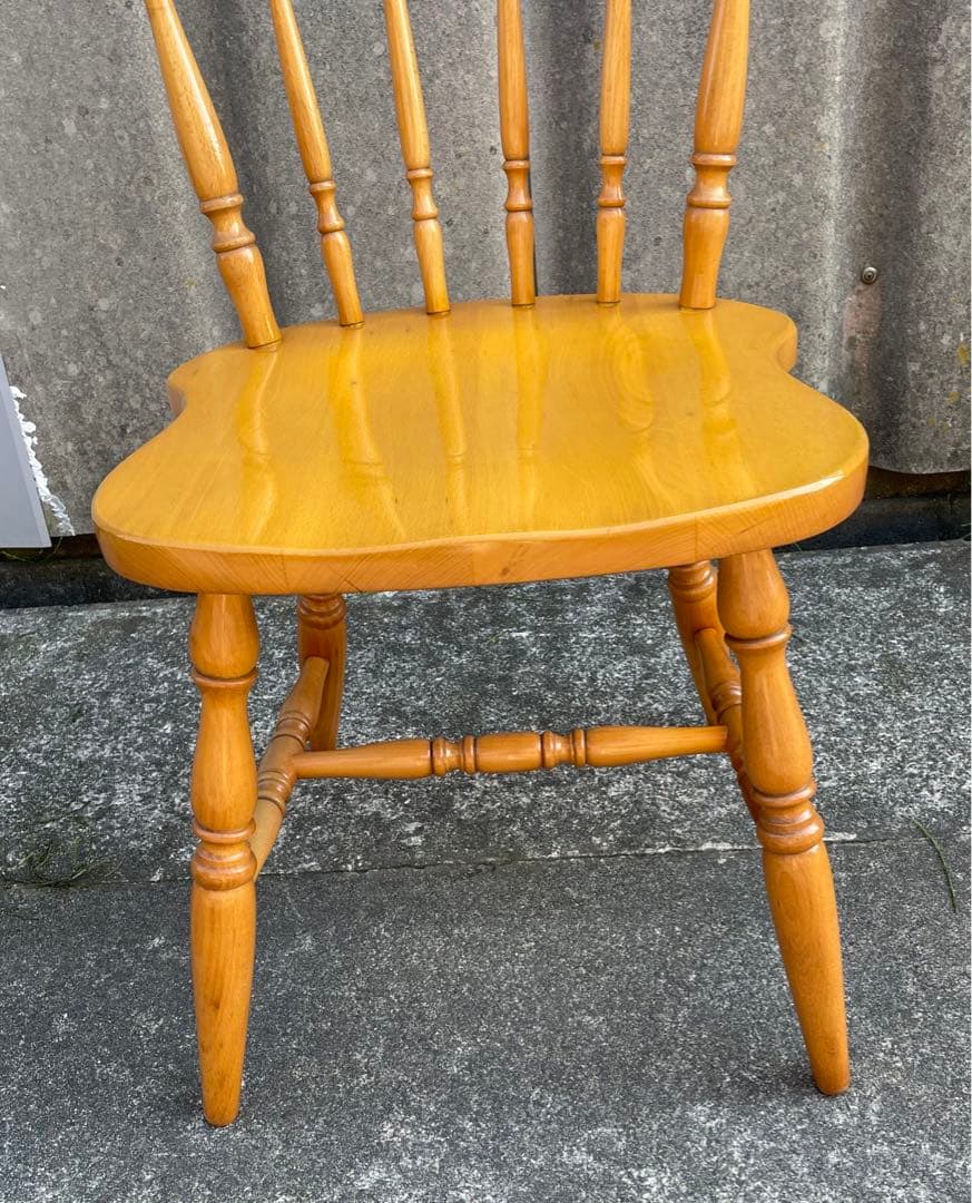 飛騨産業/HIDA/キツツキマーク/ダイニングチェア/ウィンザーチェア/椅子/③