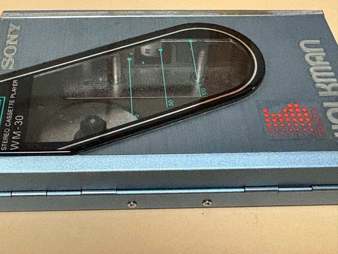 希少SONY ソニー ウォークマン WM-30 カセットプレイヤーライトブルー