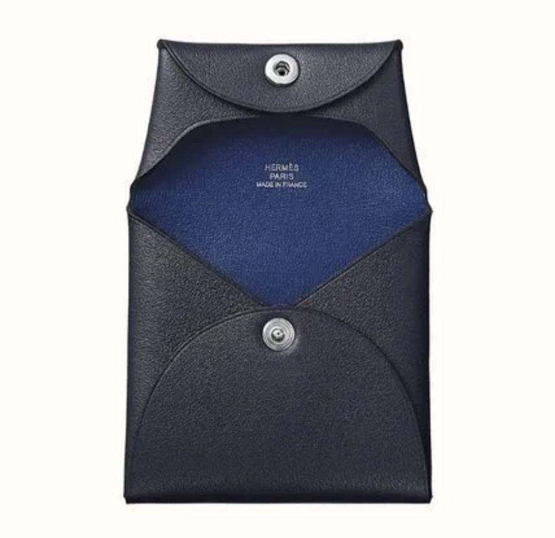 エルメス バスティア 本物✨️とても綺麗✨️キャバンとブルーのレアなバイカラー