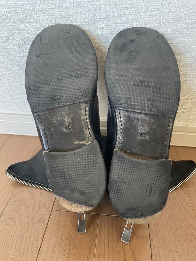 Guidi 988 バックジップ レザー ブーツ