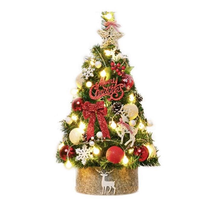 クリスマスツリー レッド ゴールド 90cm オーナメント 誕生日 飾り付け