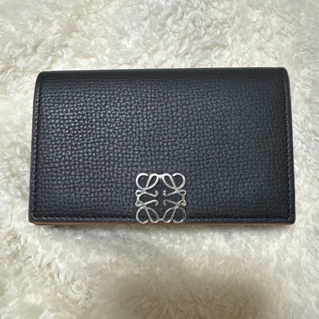 【美品】LOEWE アナグラムビジネスカードホルダー