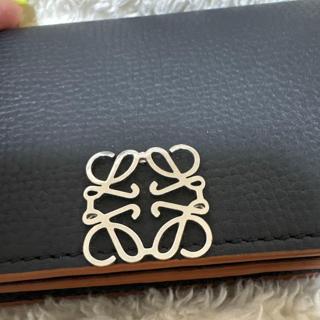 【美品】LOEWE アナグラムビジネスカードホルダー