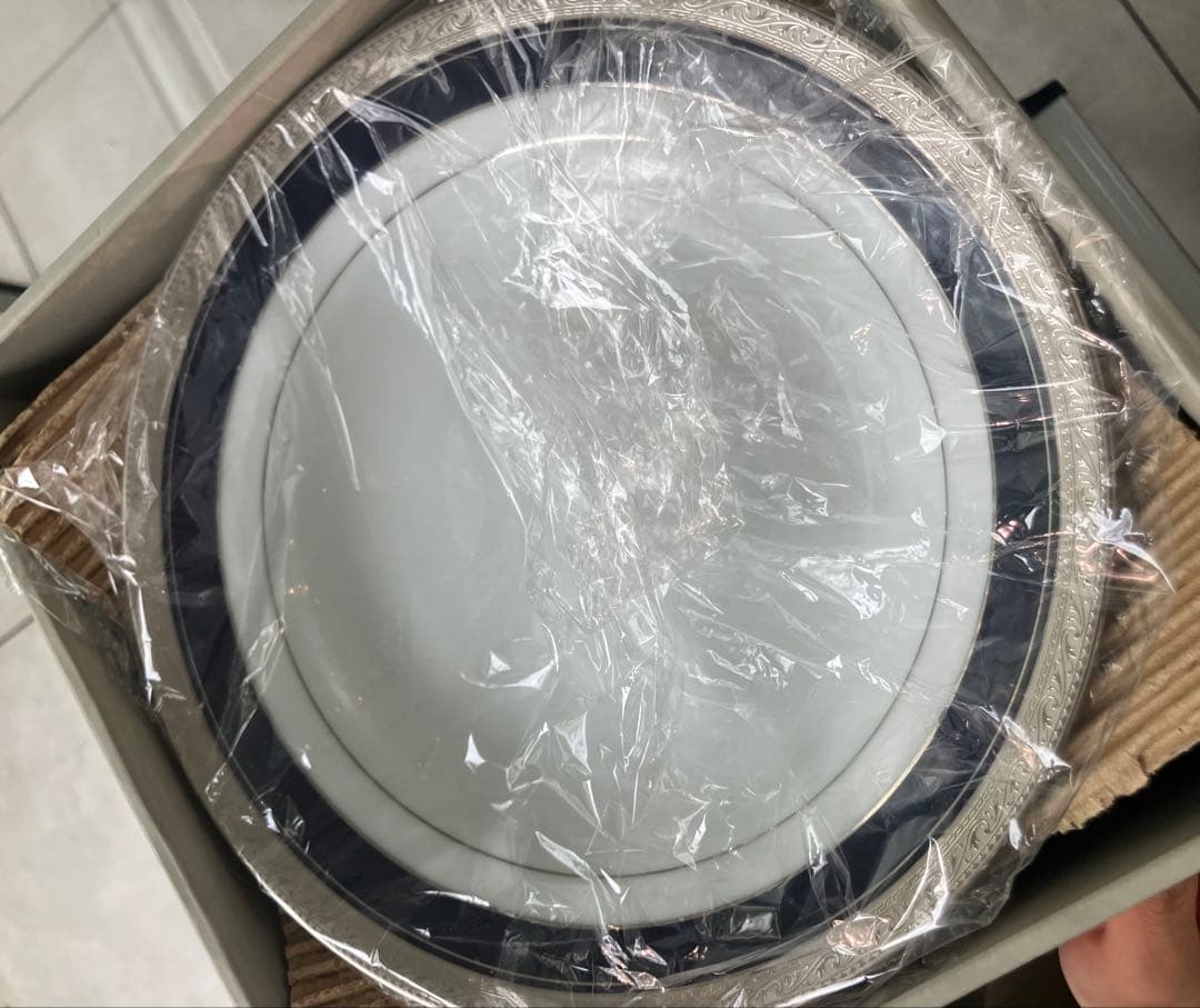 【新品未使用品】ノリタケ レジェンダリー　コバルトプラチナ　スープ皿5枚セット