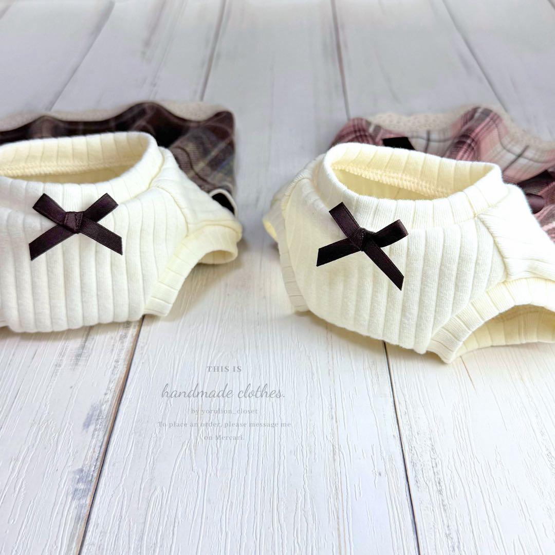 ♥︎︎オーダー♥︎︎ ハンドメイド 犬服 チョコレートチェック ワンピース バレンタイン