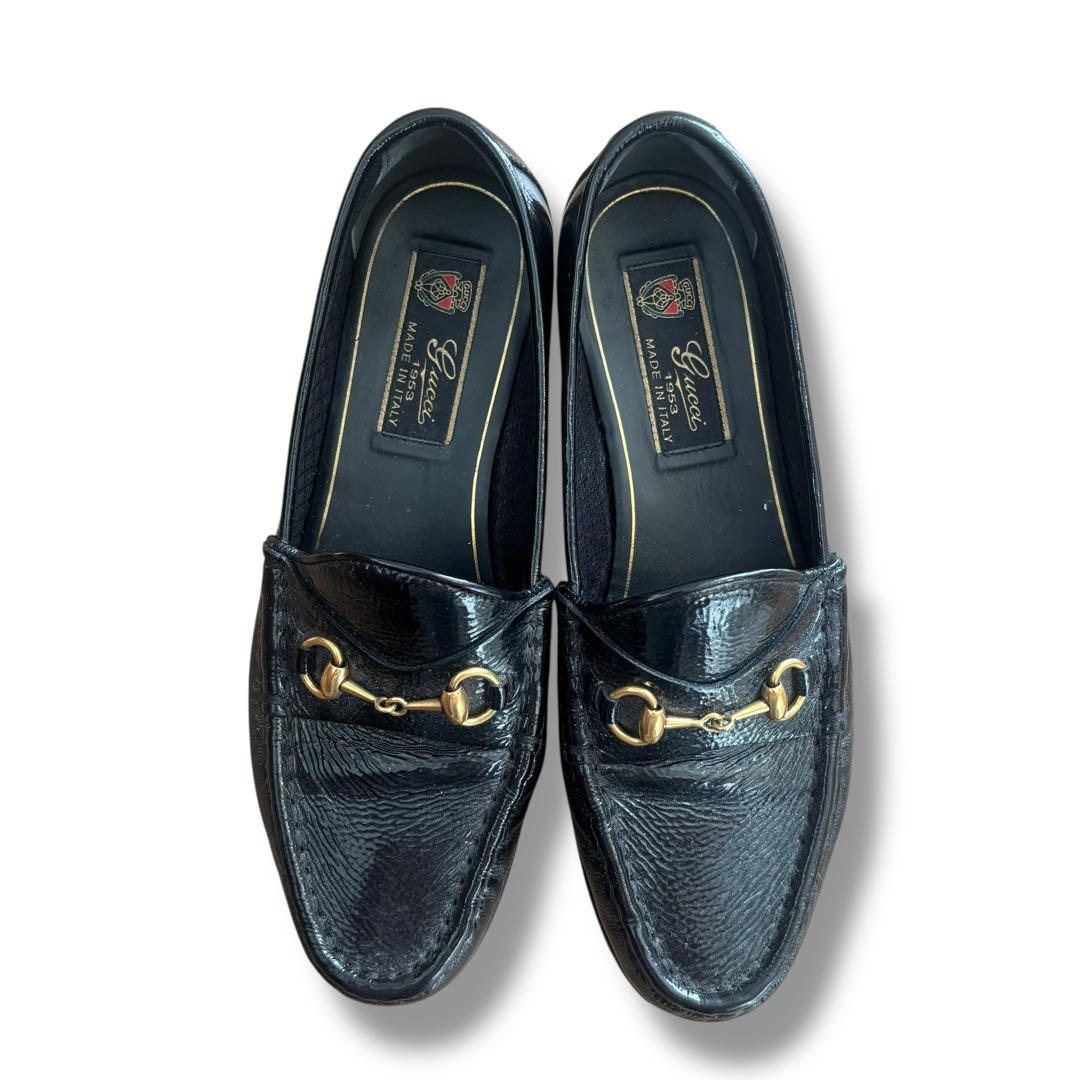 ^*^様 【美品】GUCCI グッチ1953 ホースビットローファー パテントレ