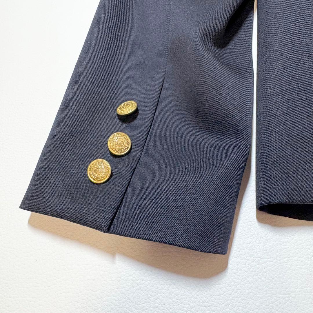 美品✨イーストボーイ 11号 紺ブレ エンブレム 金ボタン ネイビー 裏地ロゴ