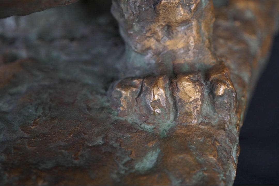 彫刻家 北村西望 作 ブロンズ『猛虎』超大型 1974年作 大理石台付 巨匠