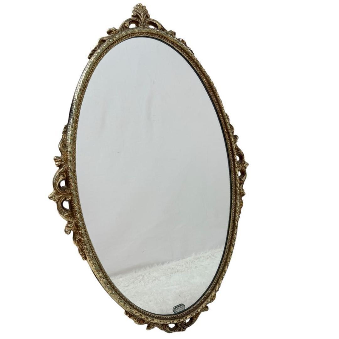 【アンティーク】 ウォールミラー 鏡 壁掛け インテリア　イタリア風　825-3