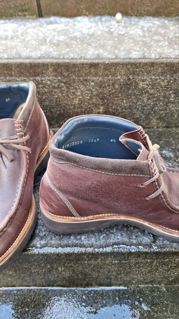 フラットヘッド ステアハイド モカシンブーツ ブラウン