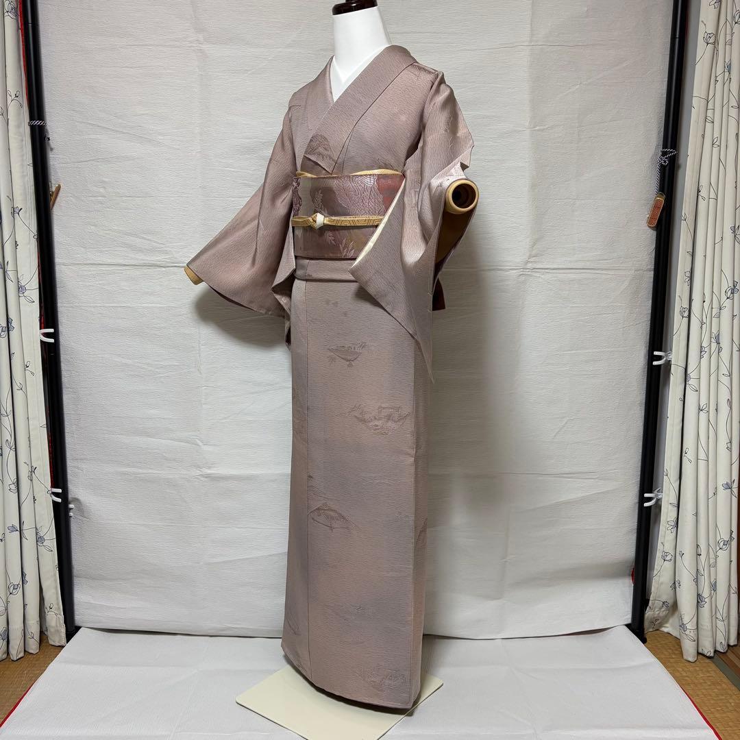 ヨ*ー様 正絹　色無地　フルセット　袷　卒業式　入学式　七五三　オ-24