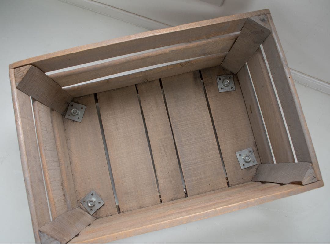 1点もの！りんご木箱　キャスター付き　インダストリアルシャビー系インテリア