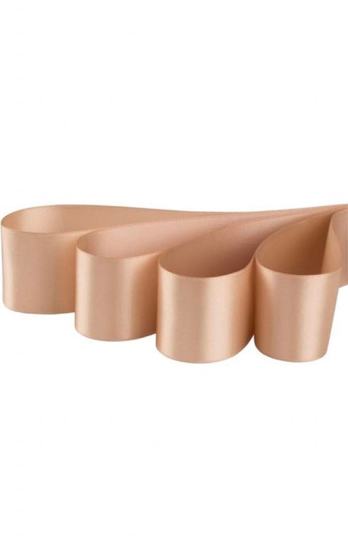 計り売り　幅50mm 両面サテンリボン  色　タン　アルザス　クリスマスツリー