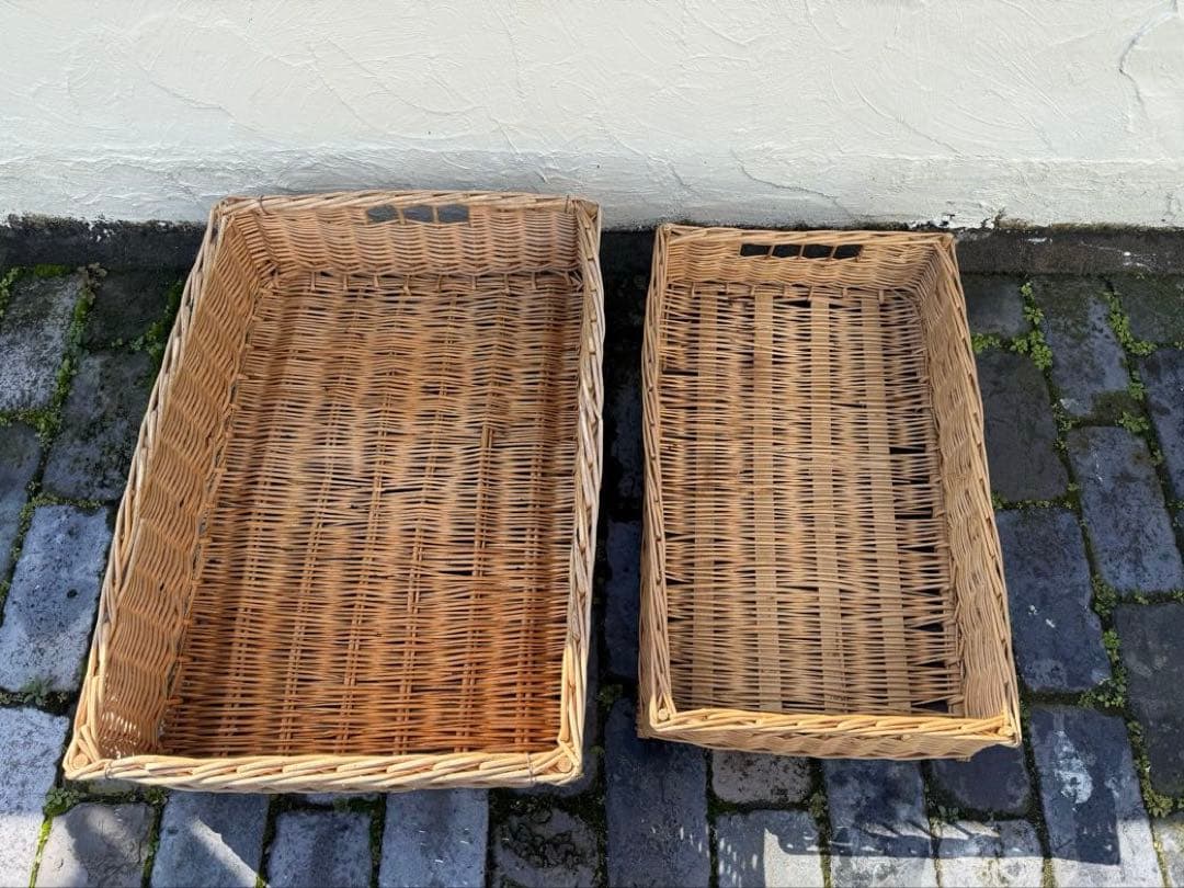 ⭐︎値下げ⭐︎フランスアンティーク　大きなバスケット2個セット