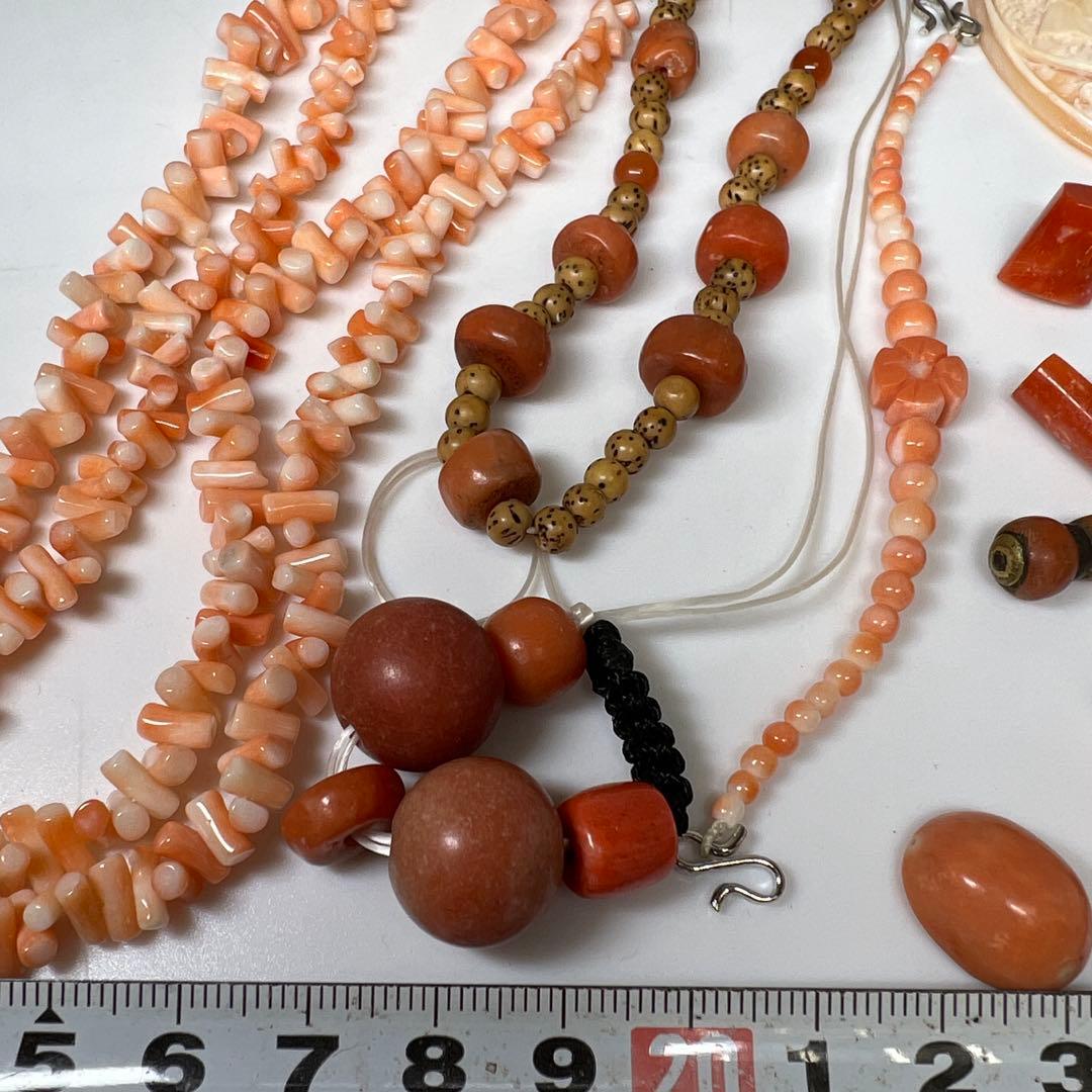 本赤珊瑚　ネックレス　アクセサリー色々　86g タニサ　東さ8-0131☆2F
