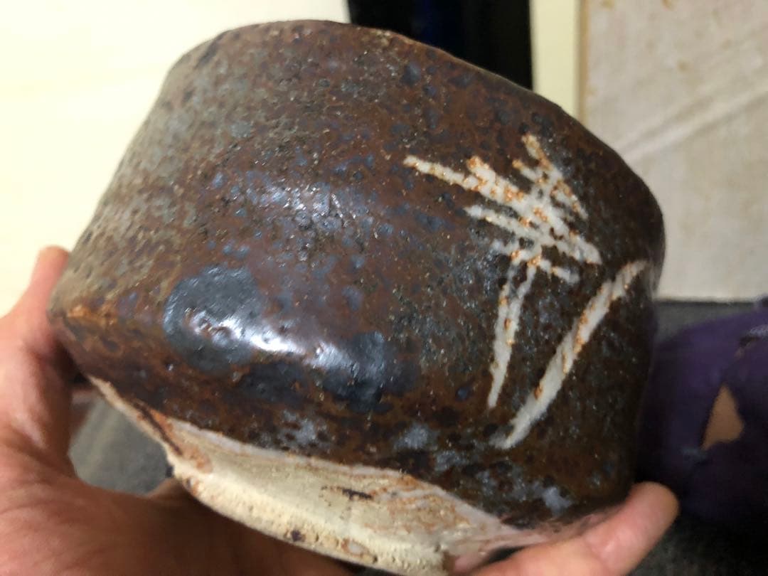 加藤唐九郎？の鼠志野茶碗 検抹茶碗茶道具古志野