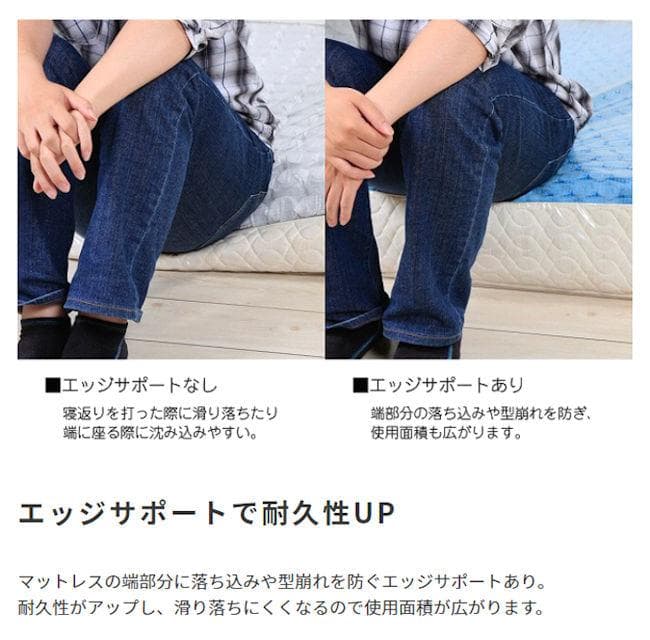 圧縮梱包ポケットコイルマットレス（クイーン）厚み21cm 少し硬め（1184）
