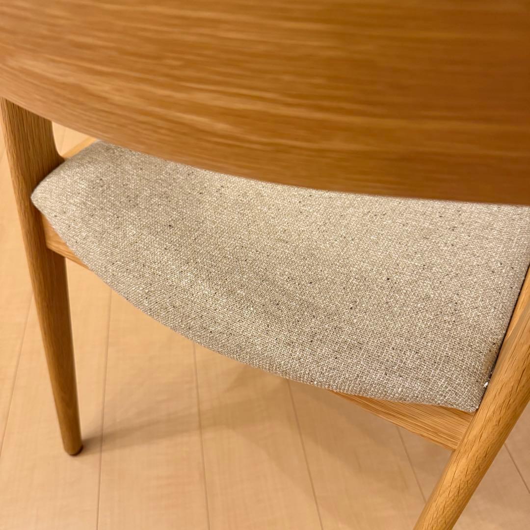 美品 シキファニチア ユナセミアームチェア ダイニングチェア 椅子 日本製 ②