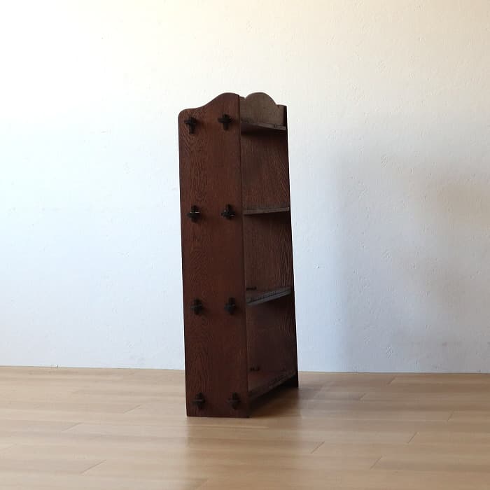 アンティーク 楔本棚 書棚 ナラ 無垢材 オープン棚 古家具