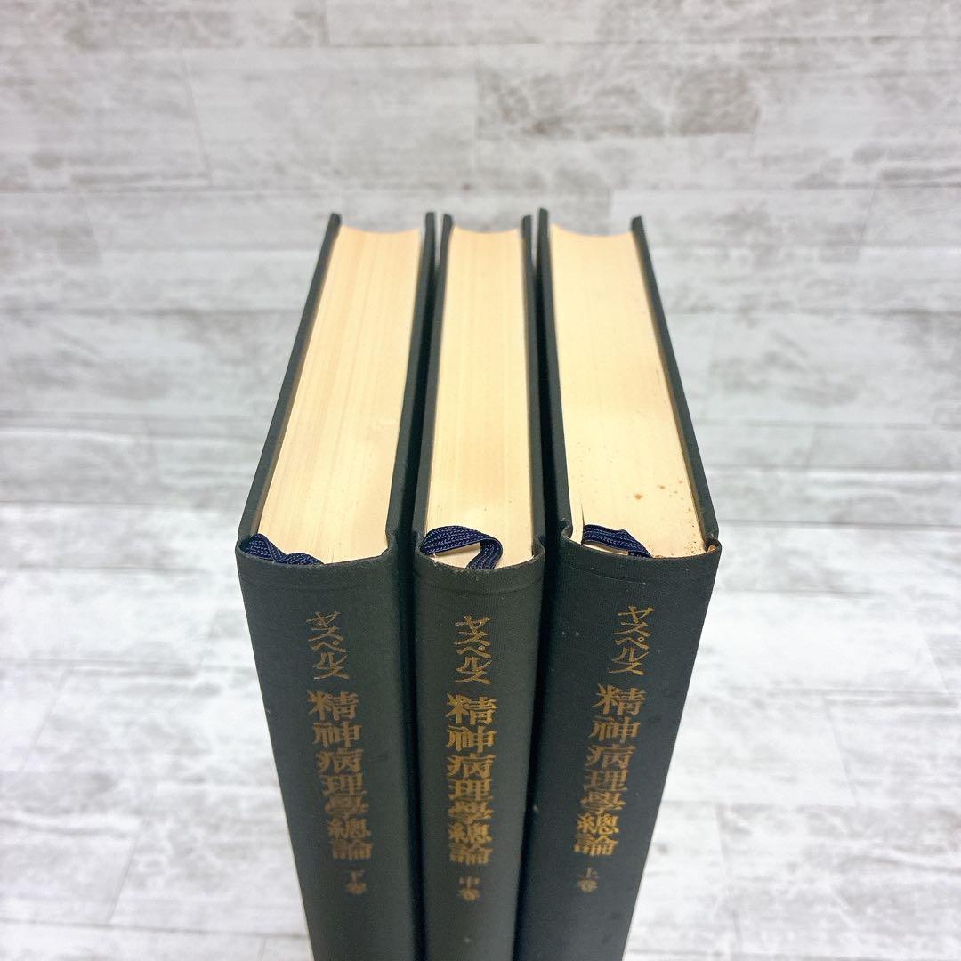 ヤスペルス 精神病理学総論 上中下 3冊セット 精神医学 岩波書店