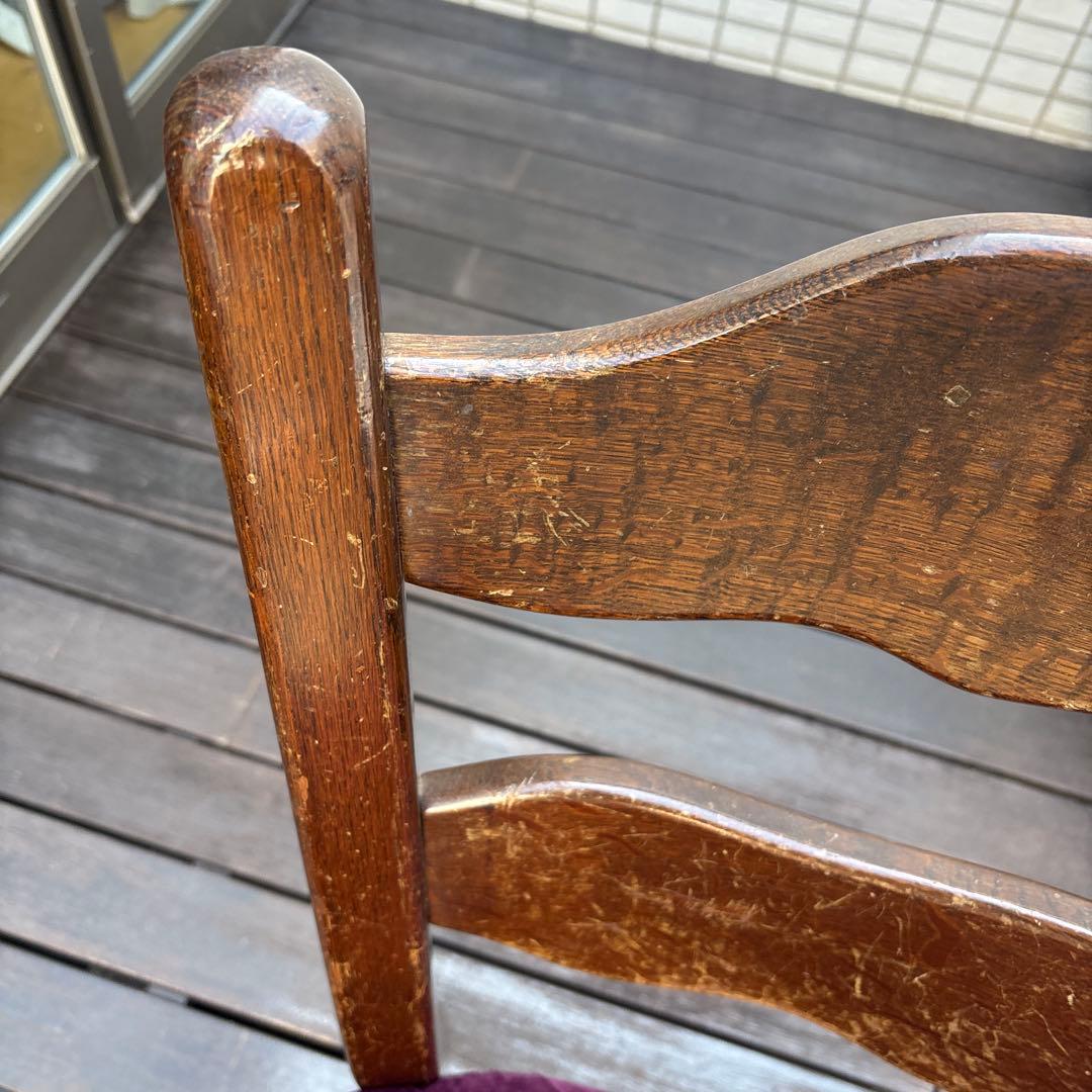 ダイニングチェア　椅子　ベルベット　検　アンティーク　ヴィンテージ