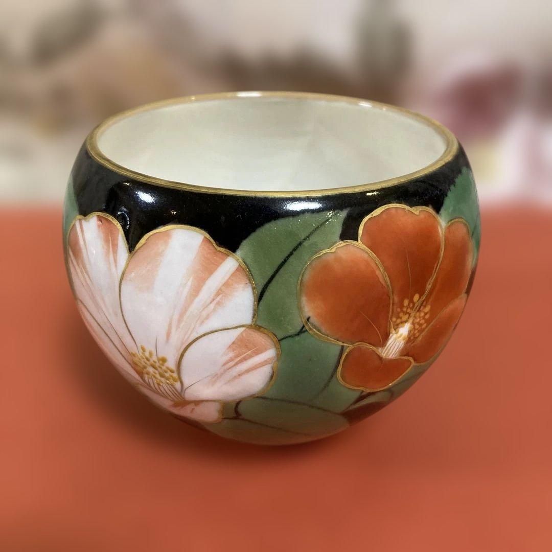 陶葊　京焼　黒地玉湯呑み　年末セール