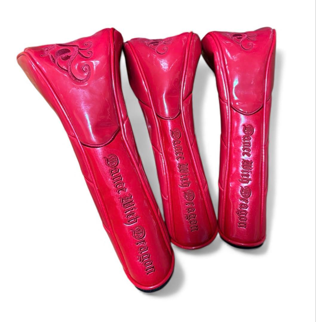 【超希少】ダンスウィズドラゴン キャディバッグ & ヘッドカバー3点 赤