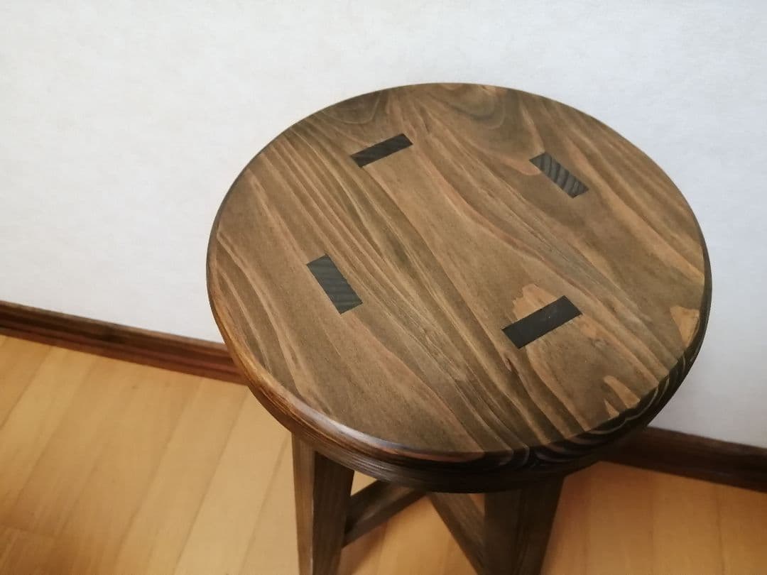 木製スツール　座面幅30cm×高さ60cm　丸椅子　stool 　水槽台