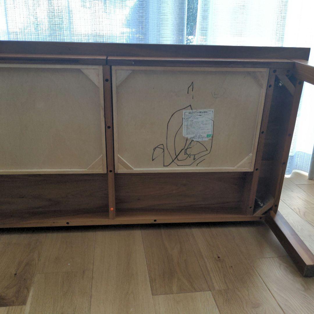 無垢材ローテーブル・ウォールナット材・幅１２０×奥行６０×高さ３５ｃｍ