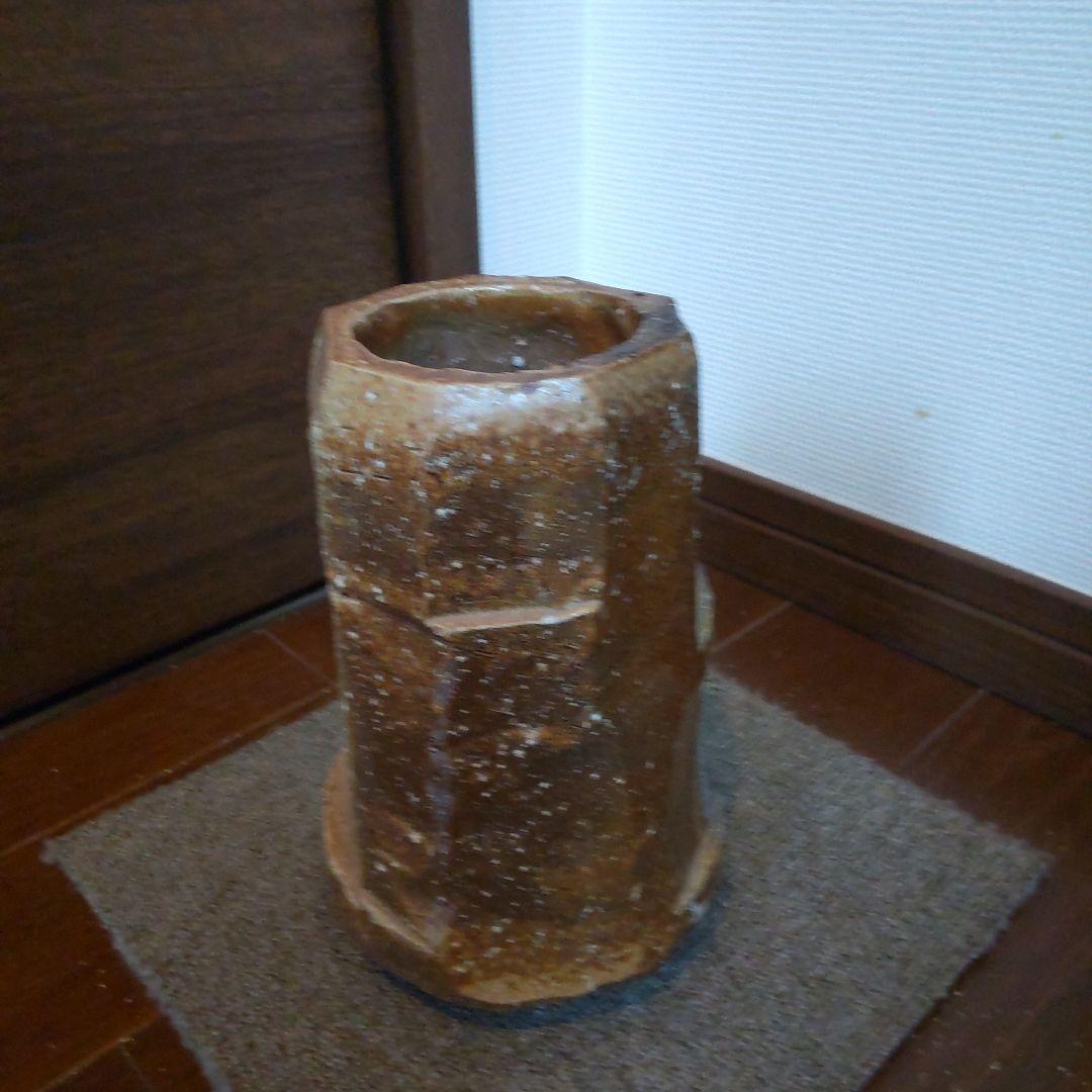 重厚感　花器　備前焼　24