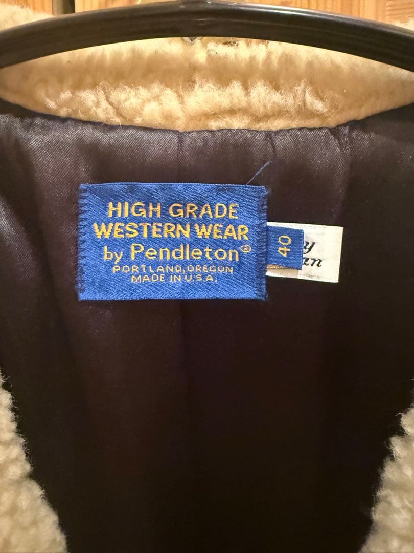 Pendleton 幾何学模様ウールコート サイズ40