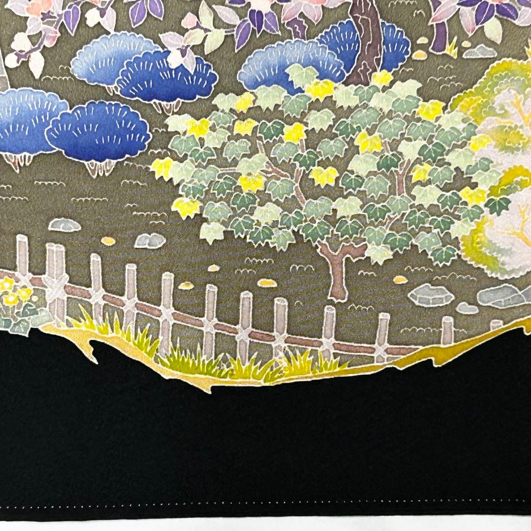 【625】加賀友禅作家「北田弓子」落款入り 黒留袖