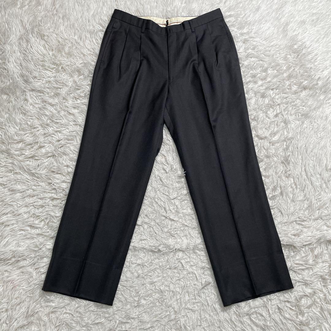 極美品　DAKS スーツ　セットアップ　3ピース　ベスト　グレー　XL