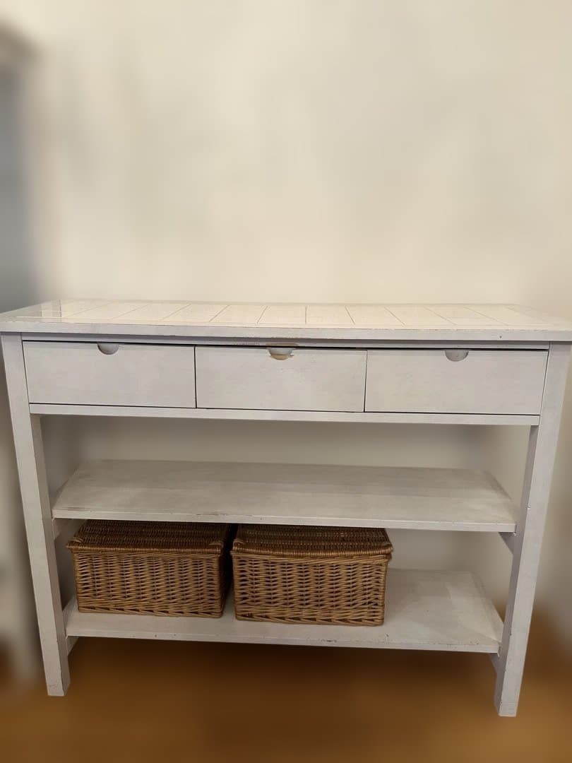 ホワイト木製コンソールテーブル