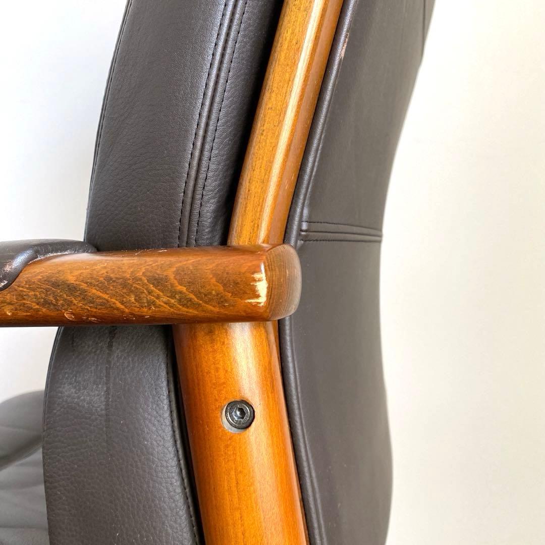 karimoku 本革張りデスクチェアー