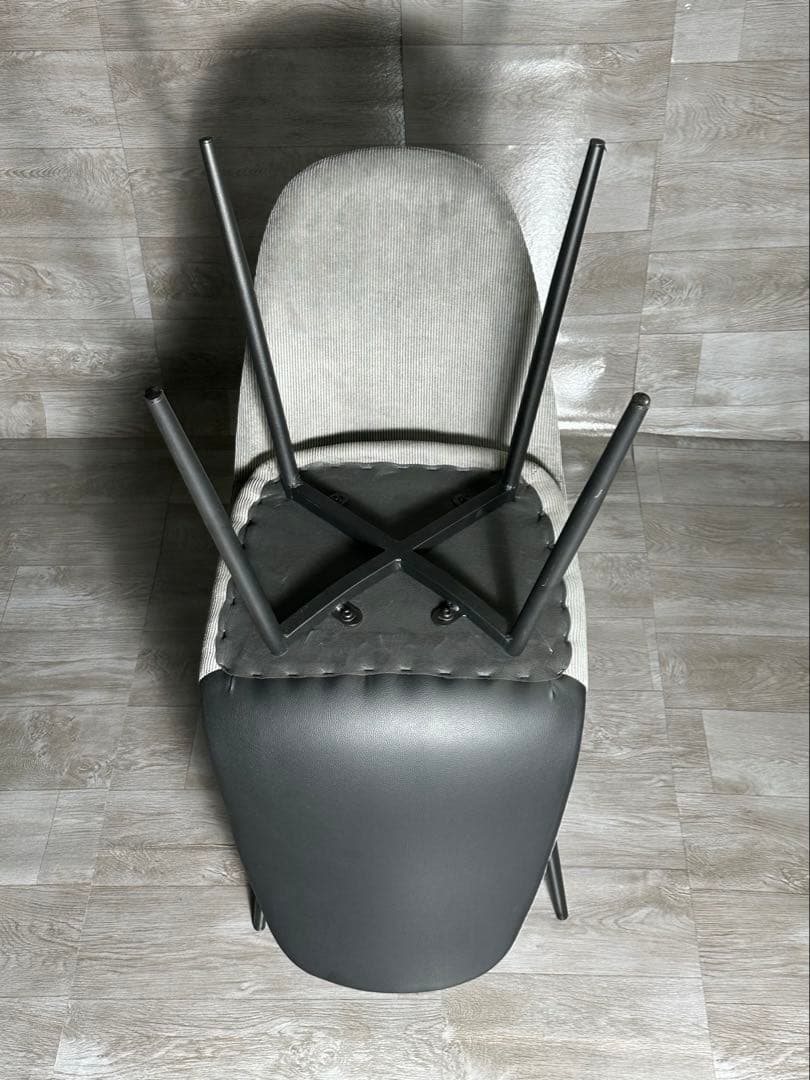 新品 ダイニングチェア 椅子 インテリア オシャレ グレー 4脚セット 送料込み